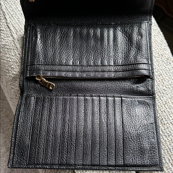 EUC Miu Miu Black and Gold Pebbled Leather Clutch - Picture 16 of 16